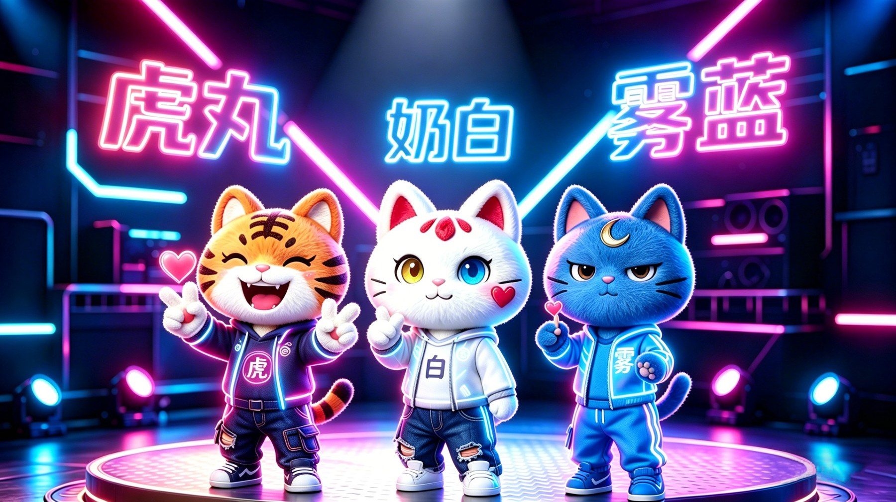 PVC 不齐喵团 IP 公仔